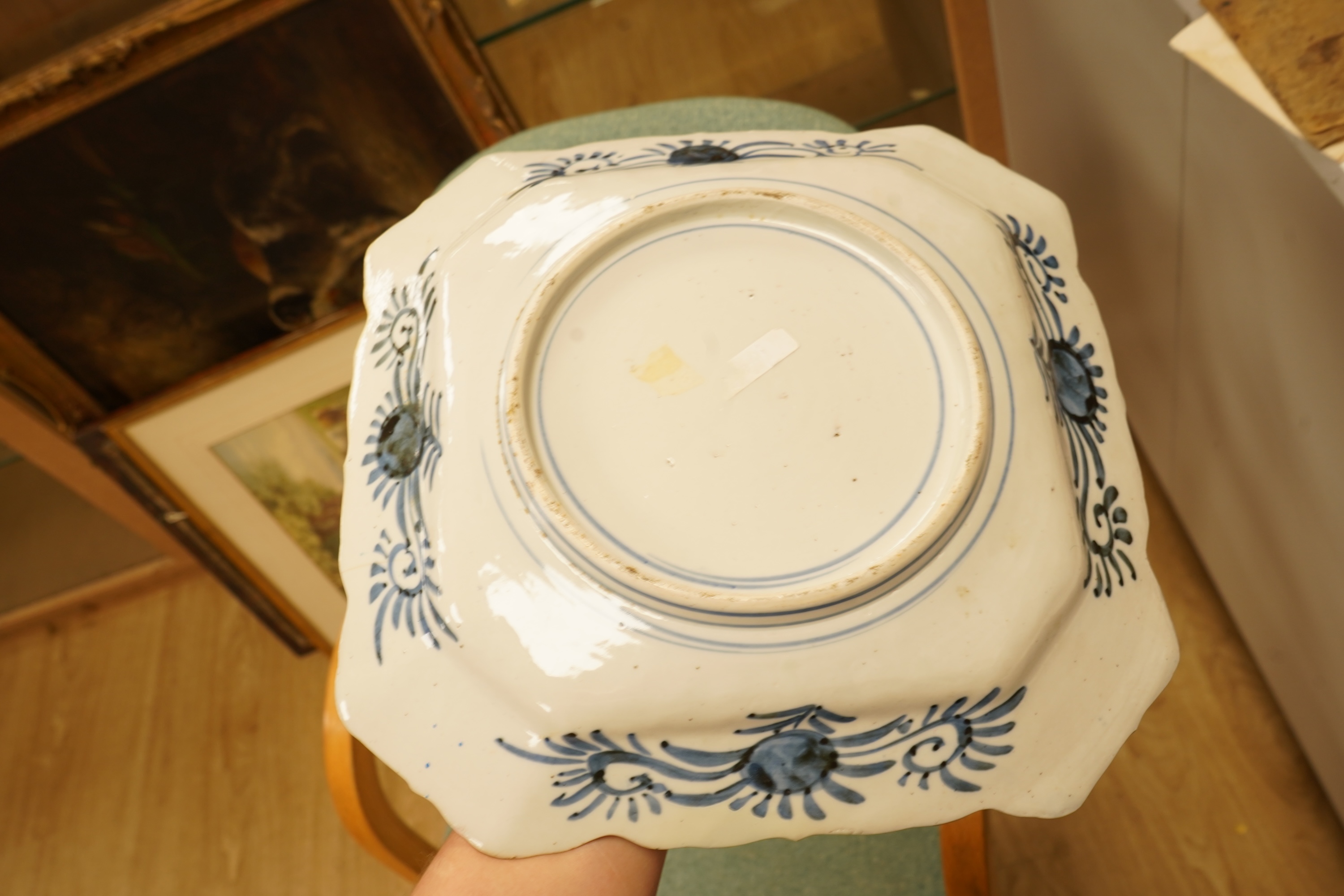 Two large Japanese Imari dishes, 19th century, to include one designed as an insect, largest 32cm wide